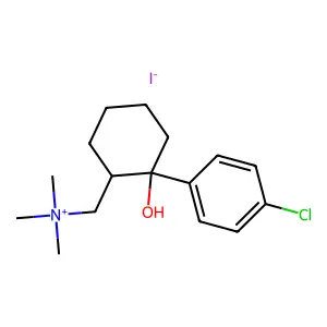 Ammonium, ((2-(p-chlorophenyl)-2-hydroxycyclohexyl)methyl)trimethyl-, iodide structure