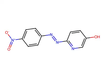 5-Hydroxy-2-(4-nitrophenylazo)pyridine structure
