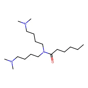 N,N-bis[4-(dimethylamino)butyl]hexanamide structure