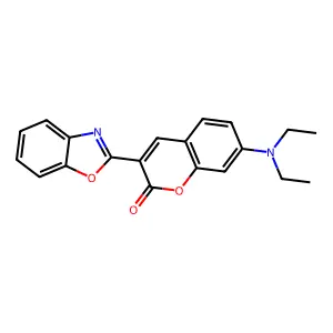2H-1-Benzopyran-2-one, 3-(2-benzoxazolyl)-7-(diethylamino)- structure