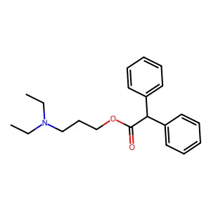 Acetic acid, 2,2-diphenyl-, 3-(diethylamino)propyl ester structure