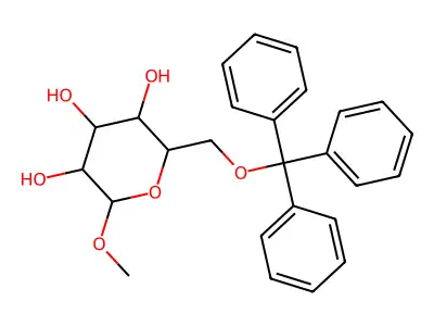 Methyl 6-O-tritylhexopyranoside structure