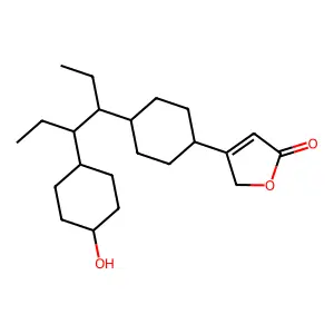 4-{4-[4-(4-Hydroxycyclohexyl)hexan-3-yl]cyclohexyl}furan-2(5H)-one structure