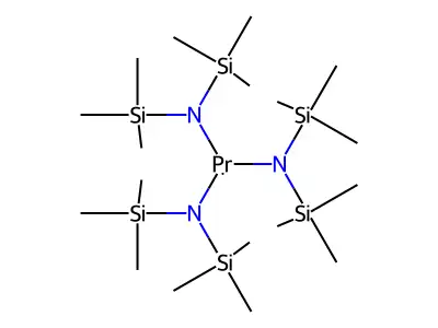 Praseodymium tris(hexamethyldisilazide) structure