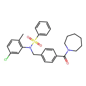 N-(5-Chloro-2-methylphenyl)-N-[[4-[(hexahydro-1H-azepin-1-yl)carbonyl]phenyl]methyl]benzenesulfonamide structure