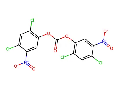 Bis(2,4-dichloro-5-nitrophenyl) carbonate structure