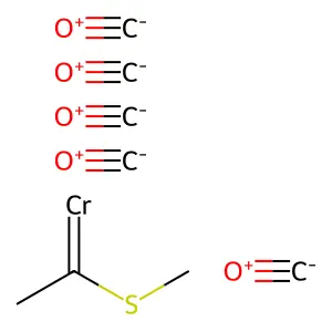 Chromium, pentacarbonyl[1-(methylthio)ethylidene]- structure