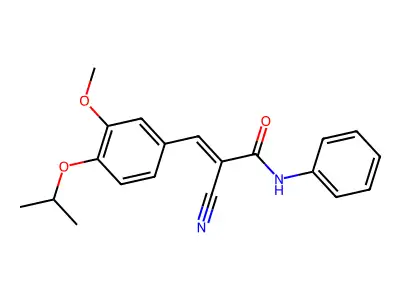 (E)-2-cyano-3-(3-methoxy-4-propan-2-yloxyphenyl)-N-phenylprop-2-enamide structure