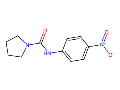 N-(4-nitrophenyl)pyrrolidine-1-carboxamide structure