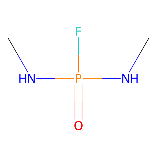 Phosphorodiamidic fluoride, N,N'-dimethyl- structure