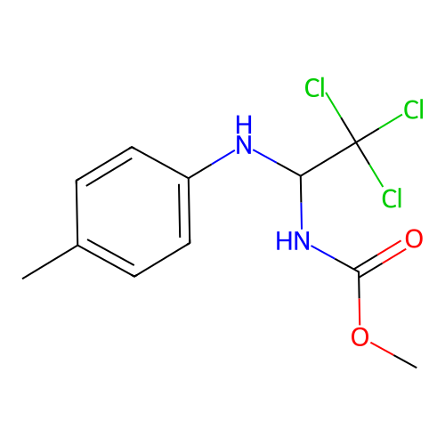 Methyl 2,2,2-trichloro-1-(4-toluidino)ethylcarbamate structure