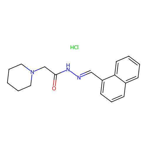 1-Piperidineacetic acid, (1-naphthalenylmethylene)hydrazide, monohydrochloride structure
