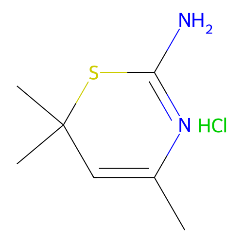6H-1,3-Thiazin-2-amine, 4,6,6-trimethyl-, monohydrochloride structure