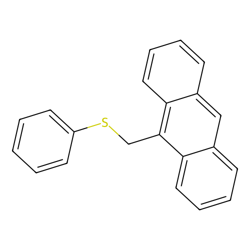 9-[(Phenylthio)methyl]anthracene structure