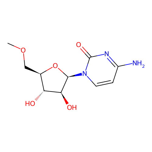 2(1H)-Pyrimidinone, 4-amino-1-(5-O-methyl-beta-D-arabinofuranosyl)- structure