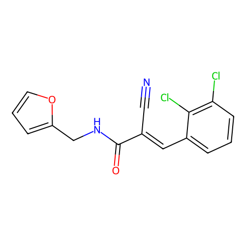 2-cyano-3-(2,3-dichlorophenyl)-N-[(furan-2-yl)methyl]prop-2-enamide structure