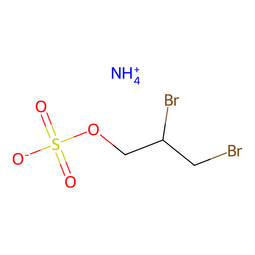Ammonium 2,3-dibromopropyl sulphate structure
