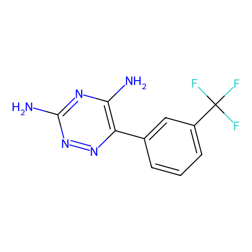 3,5-Diamino-6-[m-trifluoromethylphenyl]-1,2,4-triazine structure