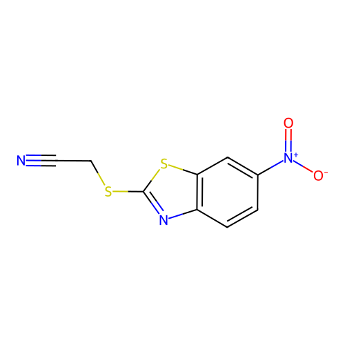 2-(6-Nitrobenzothiazol-2-ylthio)ethanenitrile structure
