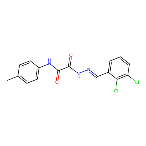 2-(2-(2,3-Dichlorobenzylidene)hydrazino)-N-(4-methylphenyl)-2-oxoacetamide structure