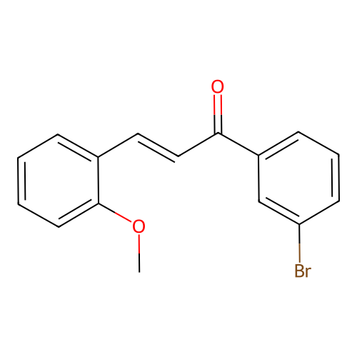 (2E)-1-(3-Bromophenyl)-3-(2-methoxyphenyl)prop-2-en-1-one structure