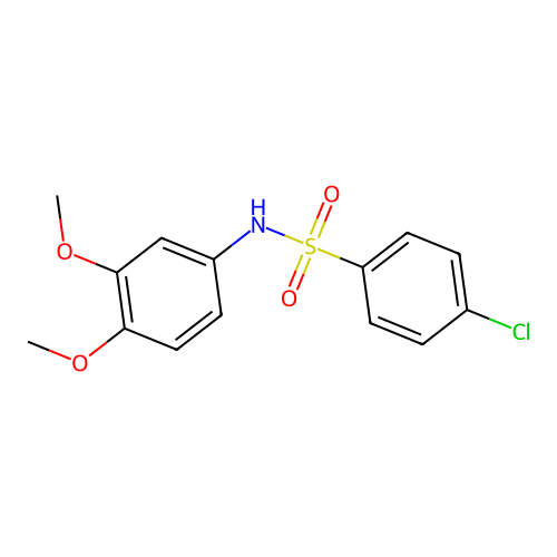 4-chloro-N-(3,4-dimethoxyphenyl)benzenesulfonamide structure