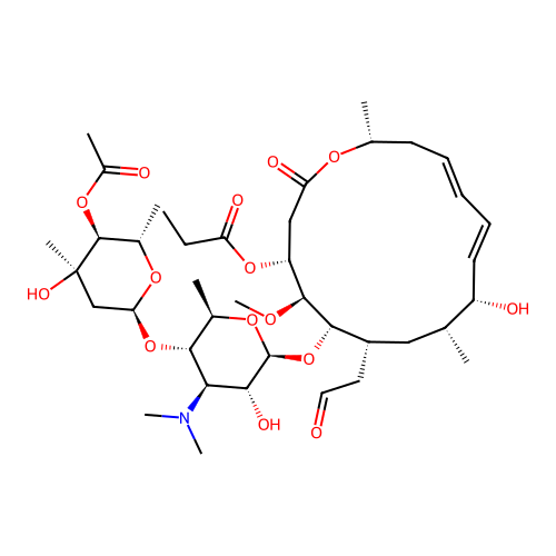 Leucomycin V, 4(sup B)-acetate 3-propanoate structure