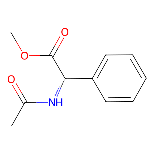 Methyl (2S)-acetamido(phenyl)acetate structure
