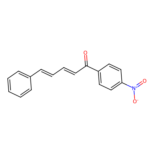 4'-Nitro-5-phenyl-2,4-pentadienophenone structure