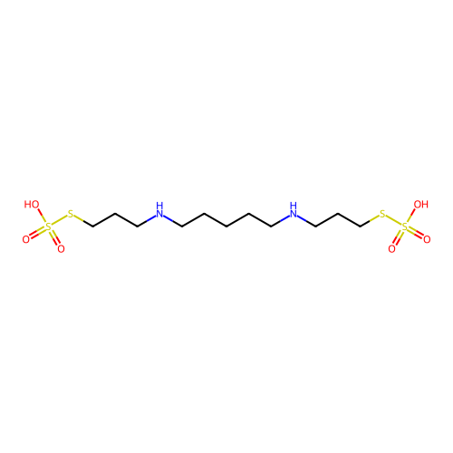 N,N'-Pentamethylenebis[s-3-aminopropyl thiosulfuric acid] structure