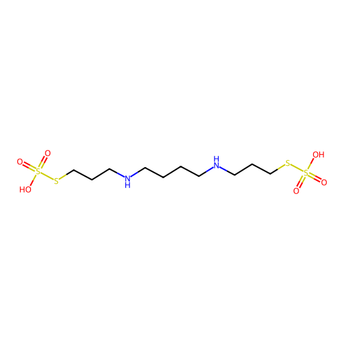N,N'-Tetramethylenebis[s-3-aminopropylthiosulfuric acid] structure