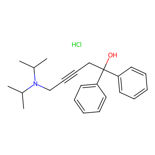 5-(Diisopropylamino)-1,1-diphenyl-3-pentyn-1-ol hydrochloride structure