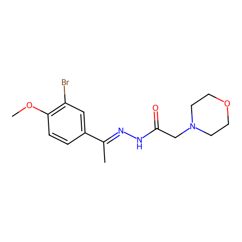 N'-[1-(3-bromo-4-methoxyphenyl)ethylidene]-2-(4-morpholinyl)acetohydrazide structure