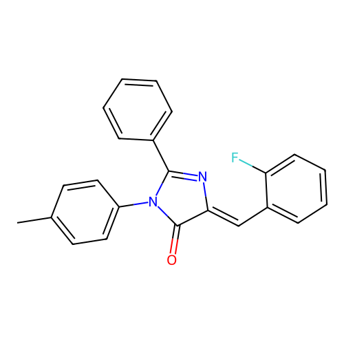 (Z)-4-(2-fluorobenzylidene)-2-phenyl-1-(p-tolyl)-1H-imidazol-5(4H)-one structure