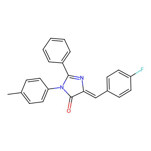 Imidazol-5(4H)-one, 4-(4-fluorobenzylidene)-1-(4-methylphenyl)-2-phenyl- structure