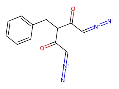 1,5-Bis(diazo)-3-(phenylmethyl)-2,4-pentanedione structure