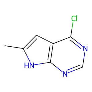 4-chloro-6-methyl-7H-pyrrolo[2,3-d]pyrimidine structure