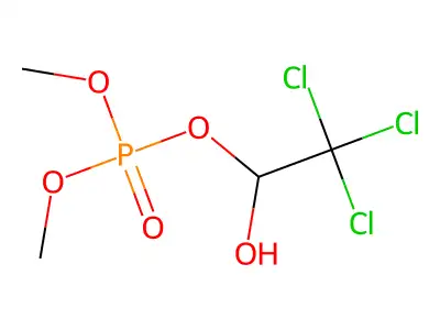 O,O-Dimethyl 2,2,2-trichloro-1-hydroxyethyl phosphate structure