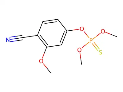 Phosphorothioic acid, O-(4-cyano-3-methoxyphenyl) O,O-dimethyl ester structure