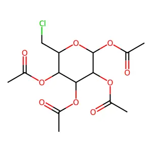 6-Chloro-6-deoxy-alpha-D-glucopyranose 1,2,3,4-tetraacetate structure