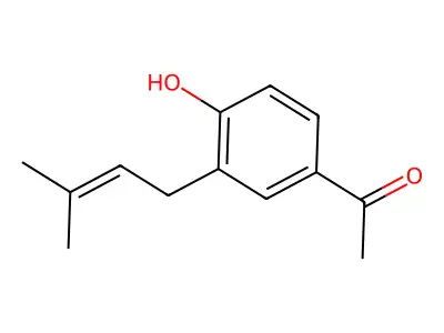 4-Hydroxy-3-(3-methyl-2-butenyl)acetophenone structure