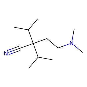 Butyronitrile, 2-(2-dimethylaminoethyl)-2-isopropyl-3-methyl- structure