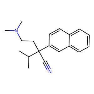 2-Naphthaleneacetonitrile, alpha-(2-(dimethylamino)ethyl)-alpha-isopropyl- structure
