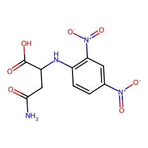3-Carbamoyl-2-[(2,4-dinitrophenyl)amino]propanoic acid structure