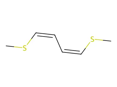 1,3-Butadiene, 1,4-bis(methylthio)-, (Z,Z)- structure