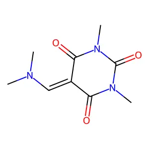 5-(Dimethylaminomethylidene)-1,3-dimethyl-1,3-diazinane-2,4,6-trione structure