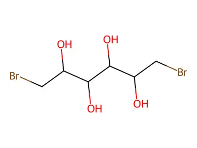 (2R,3R,4R,5R)-1,6-dibromohexane-2,3,4,5-tetrol structure