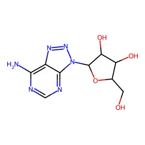 9-alpha-Arabinofuranosyl-8-azaadenine structure