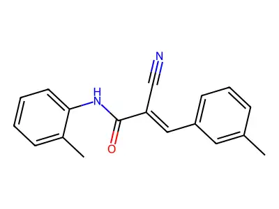 (E)-2-cyano-N-(2-methylphenyl)-3-(3-methylphenyl)prop-2-enamide structure
