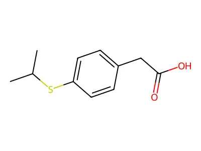 Benzeneacetic acid, 4-((1-methylethyl)thio)- structure